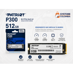 Disco Solido M.2 Nvme 512GB Patriot P300 P300P512GM28