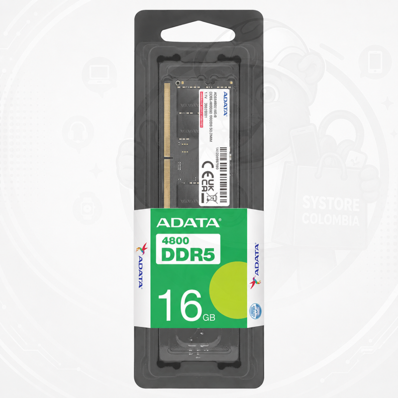 Memoria Ram Ddr5 16gb Adata 4800mhz Portatil AD5S480016G-S