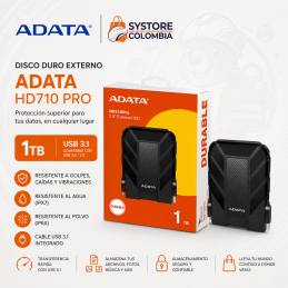 Disco Duro Externo AntiGolpes 1TB ADATA HD710 AHD710-1TU31 Systore Colombia