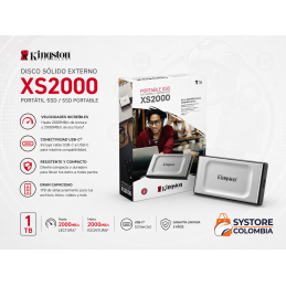 Disco Solido Externo 1TB Kingston XS2000 Tipo C 2000mb/s SXS2000/1000G