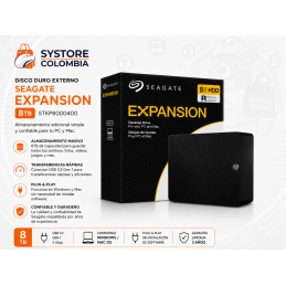 Disco Externo 8Tb Seagate Expansion USB 3.2 STKP8000400  Systore colombia