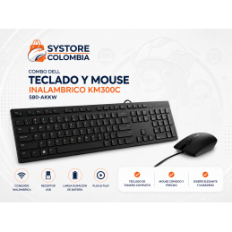 Combo Dell Teclado y Mouse Inalambrico KM300C Negro 580-AKKW