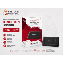 Disco solido Externo 1TB Kingston XS1000 Tipo C SXS1000/1000G Systore Colombia
