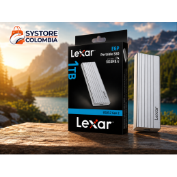 Disco Solido Externo 1TB Lexar E6P Portable Usb tipo C LPAE06N001T-RNBNG Systore colombia