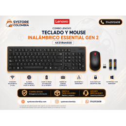 Combo Lenovo Teclado y Mouse Inalambrico  Essential Gen 2 Español  4X31R64500 Systore colombia